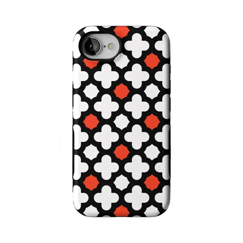 Red Lattice Tile | High Contrast Design Case