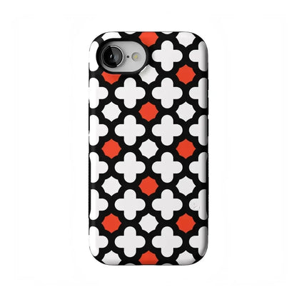 Red Lattice Tile | High Contrast Design Case
