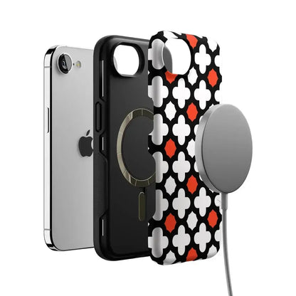 Red Lattice Tile | High Contrast Design Case