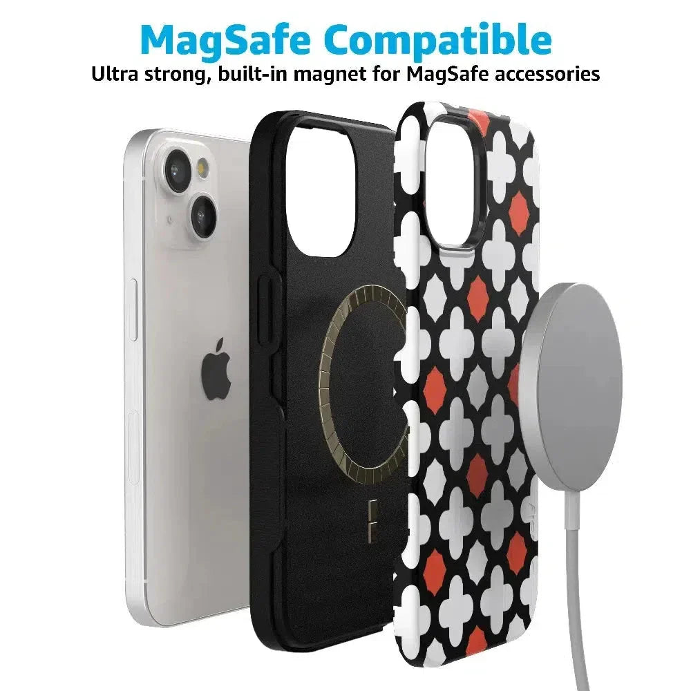 Red Lattice Tile | High Contrast Design Case