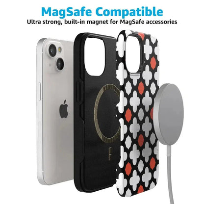 Red Lattice Tile | High Contrast Design Case