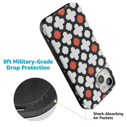 Red Lattice Tile | High Contrast Design Case