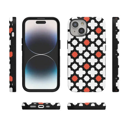 Red Lattice Tile | High Contrast Design Case