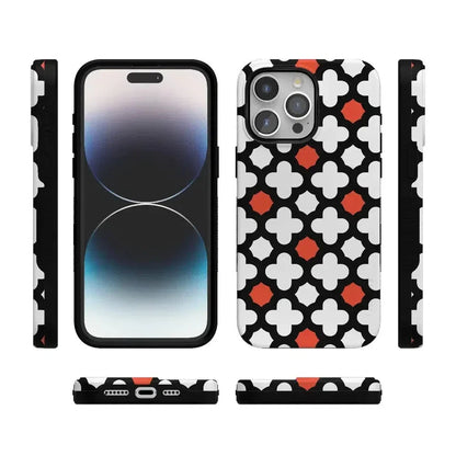 Red Lattice Tile | High Contrast Design Case