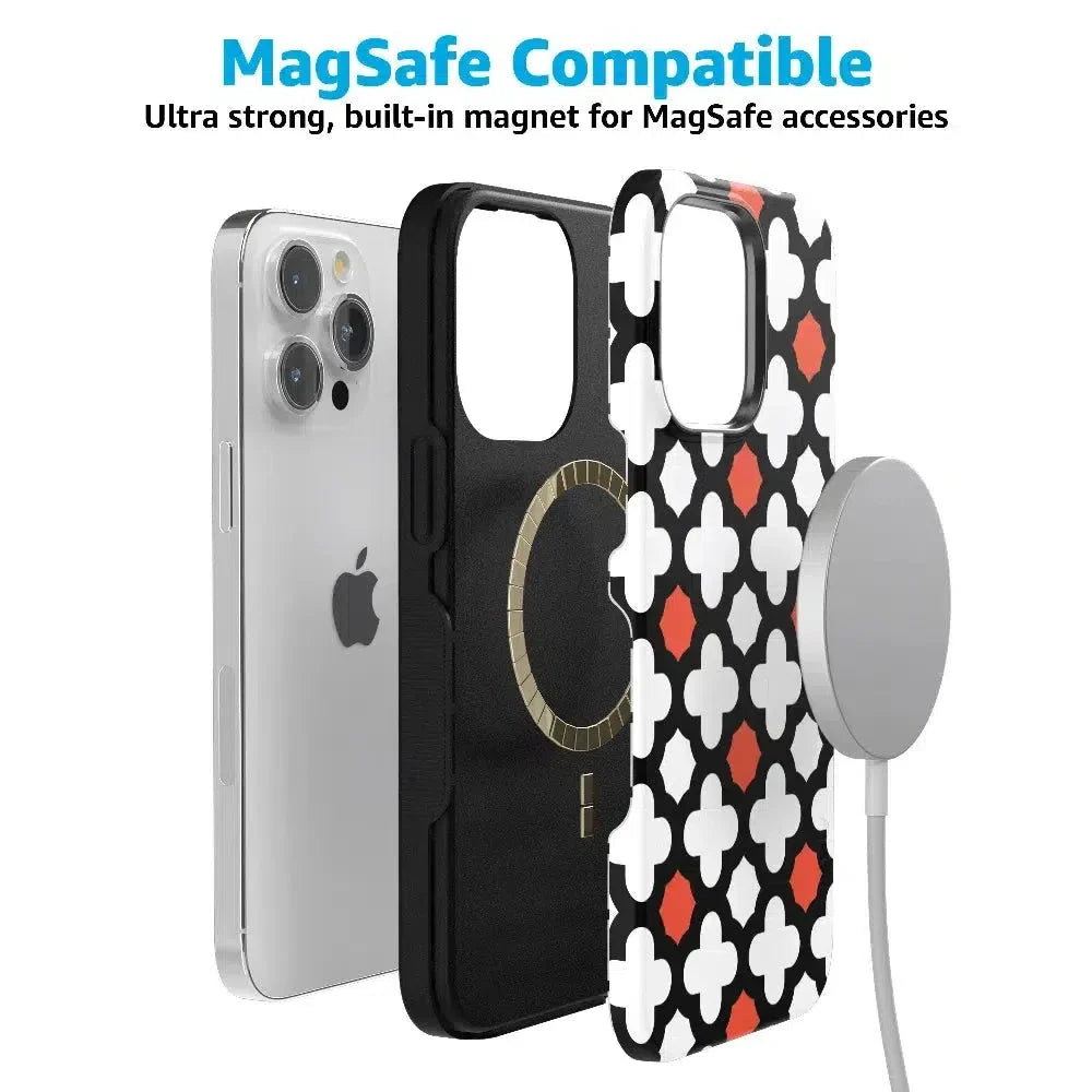 Red Lattice Tile | High Contrast Design Case