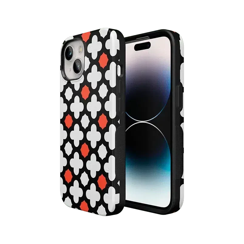 Red Lattice Tile | High Contrast Design Case