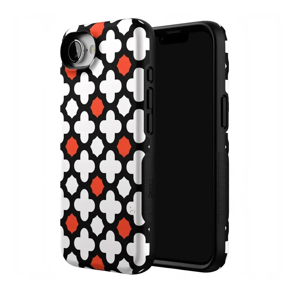 Red Lattice Tile | High Contrast Design Case