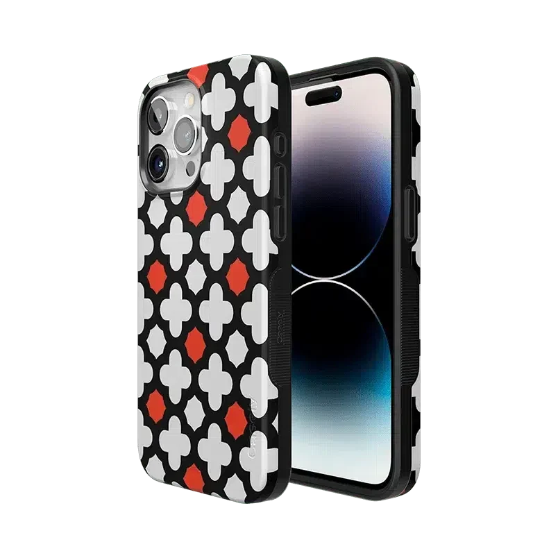 Red Lattice Tile | High Contrast Design Case
