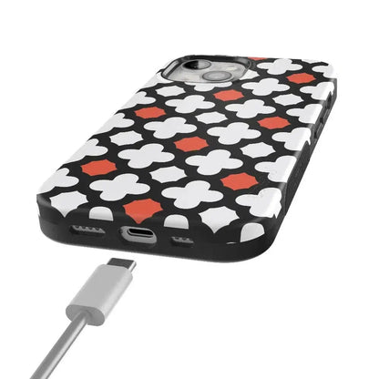 Red Lattice Tile | High Contrast Design Case