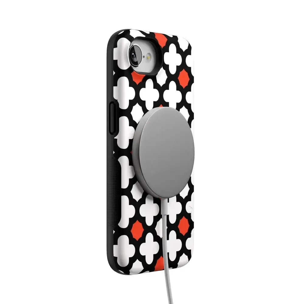 Red Lattice Tile | High Contrast Design Case