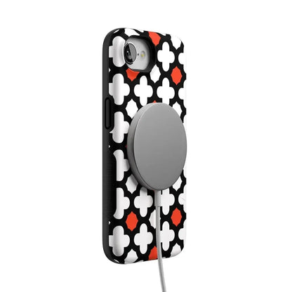 Red Lattice Tile | High Contrast Design Case