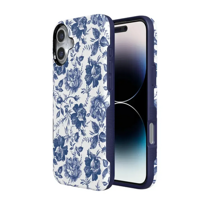 Rose to Fame | Blue & White Rose Floral Case