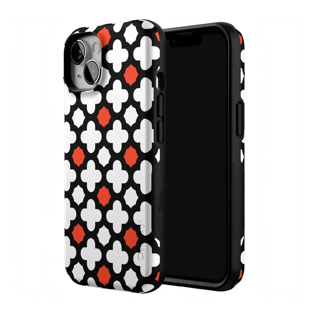Red Lattice Tile | High Contrast Design Case