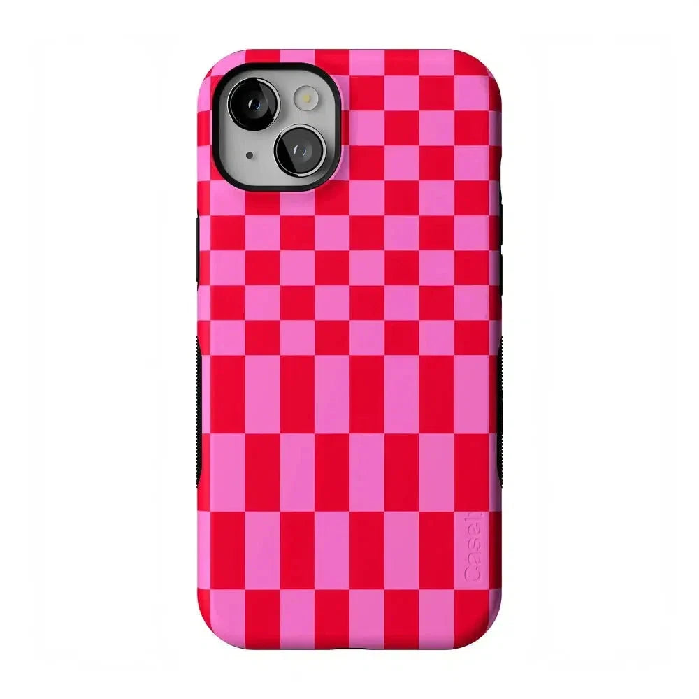 Vibe Check | Pink Checkerboard Case