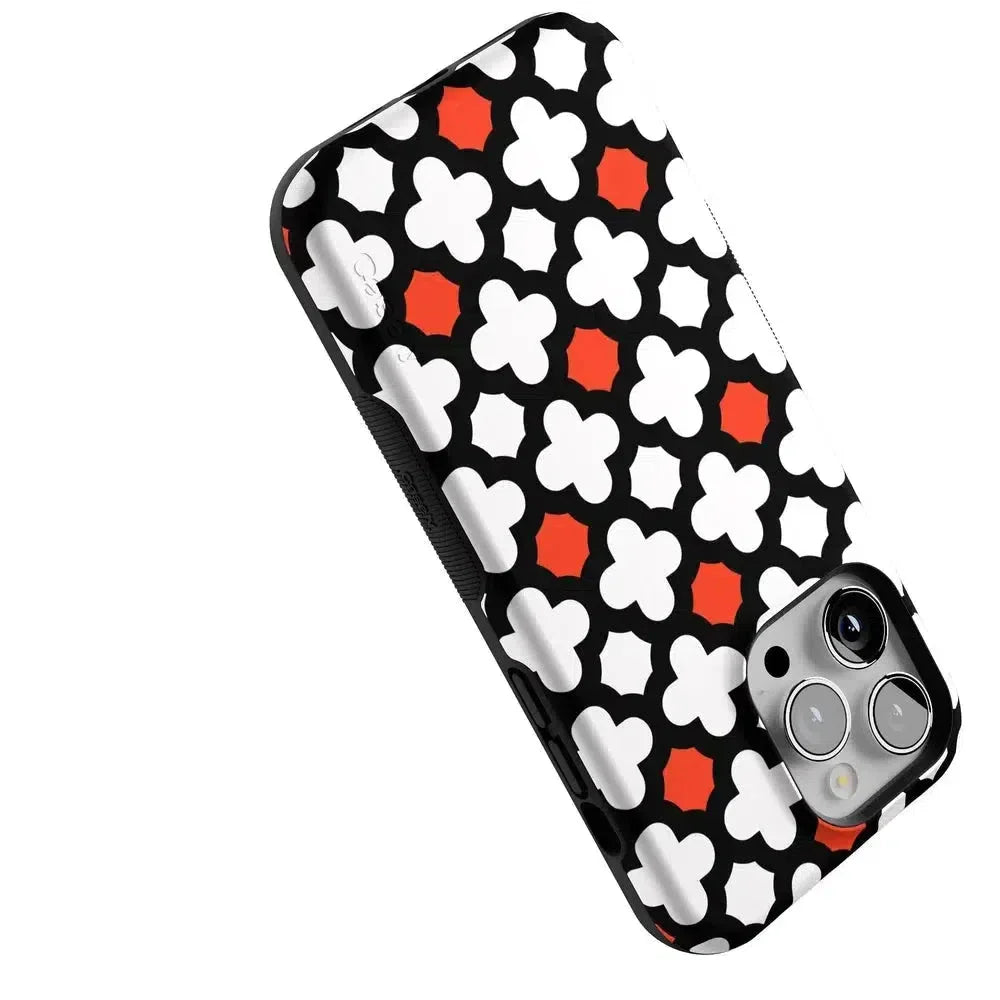 Red Lattice Tile | High Contrast Design Case