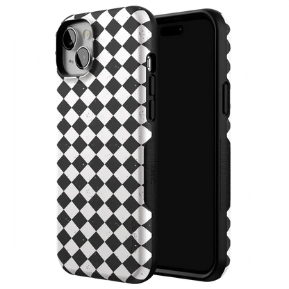 Salem's Hex | Black & White Checkered Case