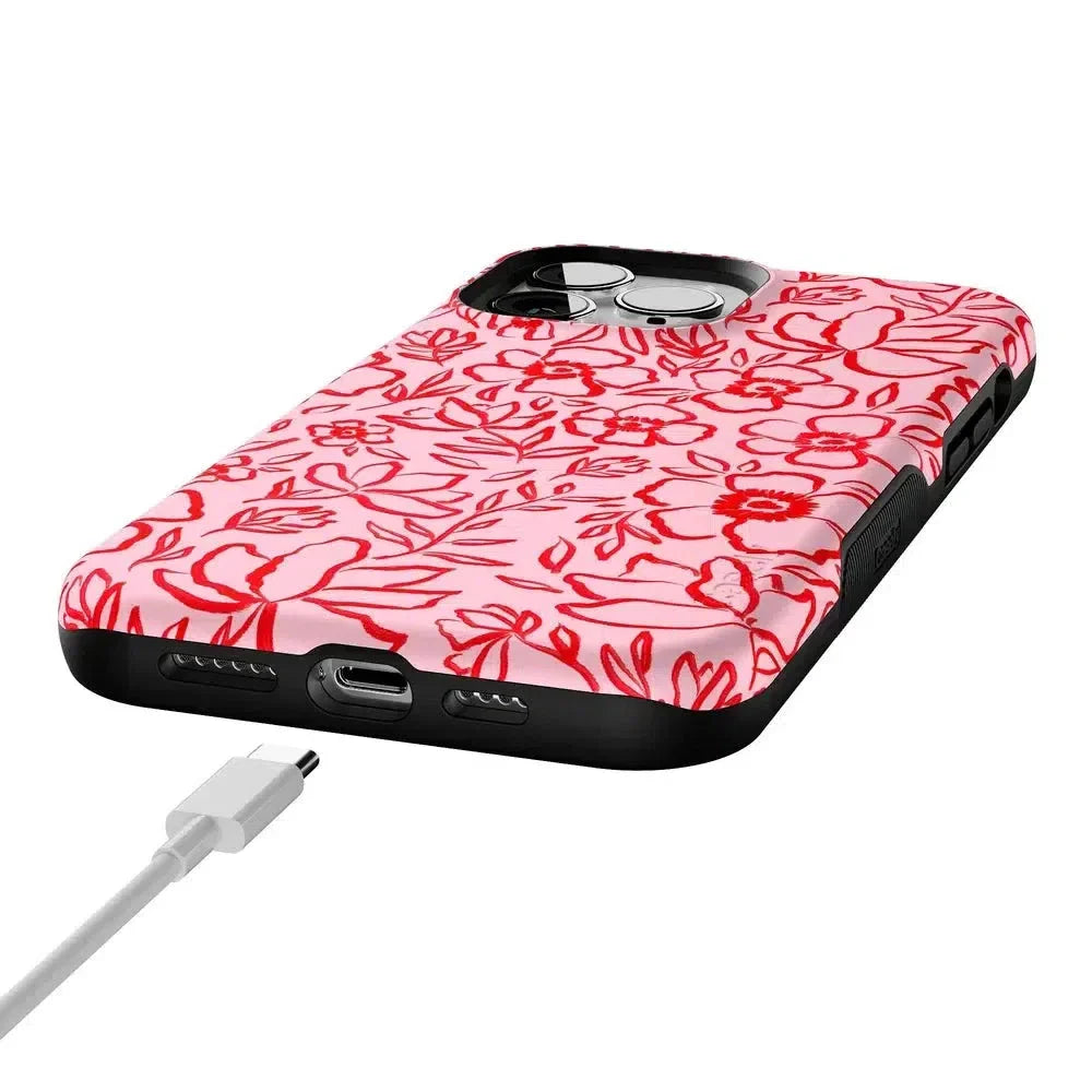 Blush Garden | Floral Doodle Case