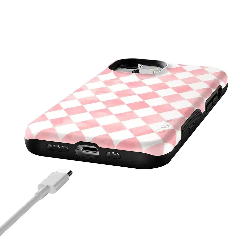 Queen of Diamonds | Pink Watercolor Case