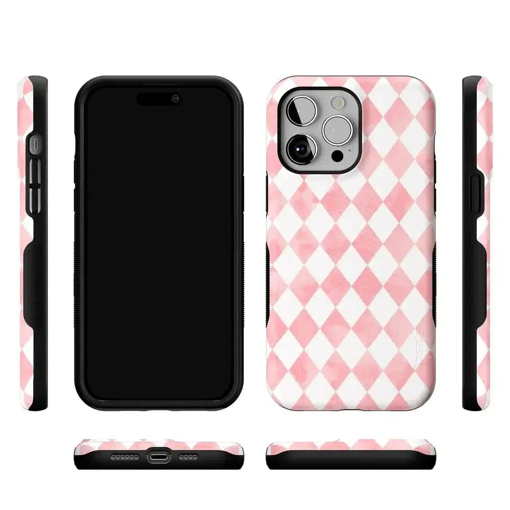 Queen of Diamonds | Pink Watercolor Case