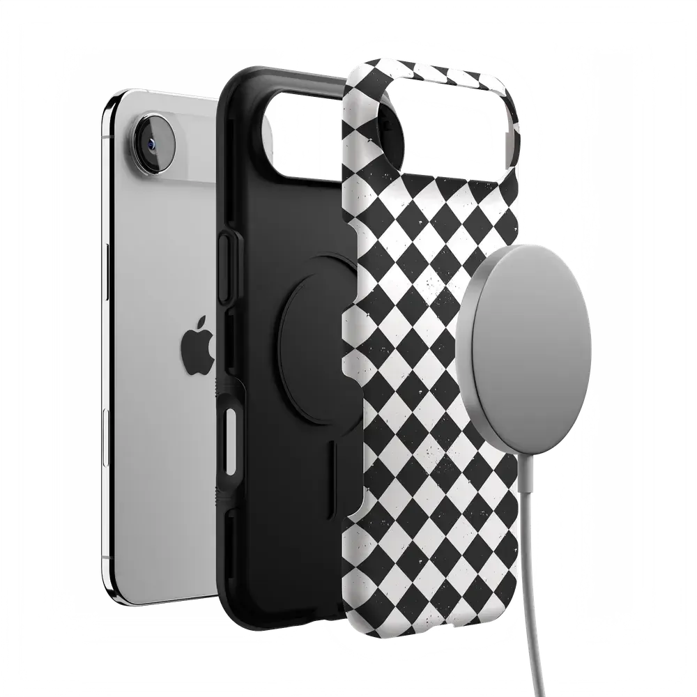 Salem's Hex | Black & White Checkered Case