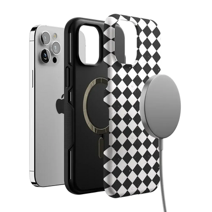 Salem's Hex | Black & White Checkered Case