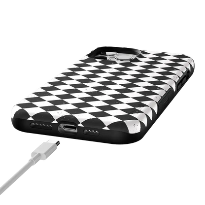 Salem's Hex | Black & White Checkered Case