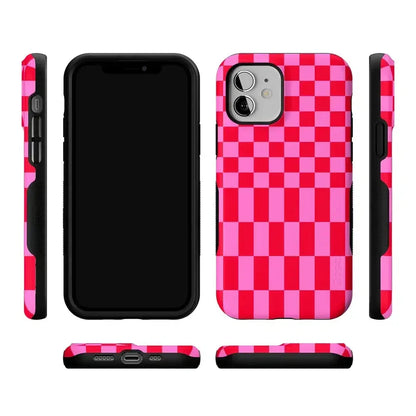 Vibe Check | Pink Checkerboard Case