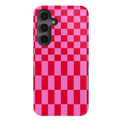 Vibe Check | Pink Checkerboard Case