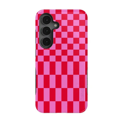 Vibe Check | Pink Checkerboard Case