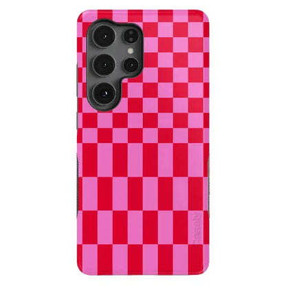 Vibe Check | Pink Checkerboard Case