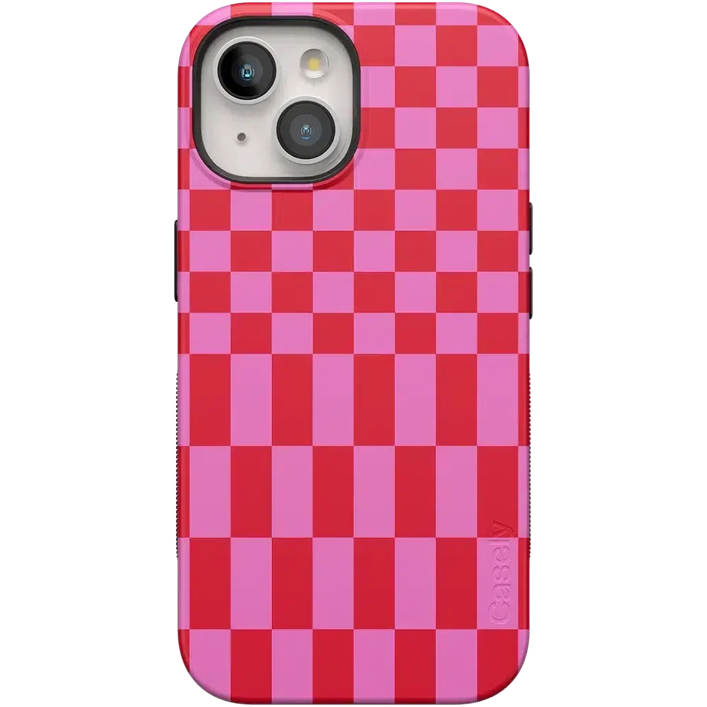 Vibe Check | Pink Checkerboard Case