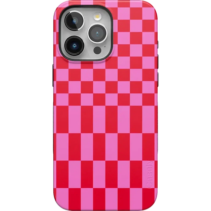 Vibe Check | Pink Checkerboard Case