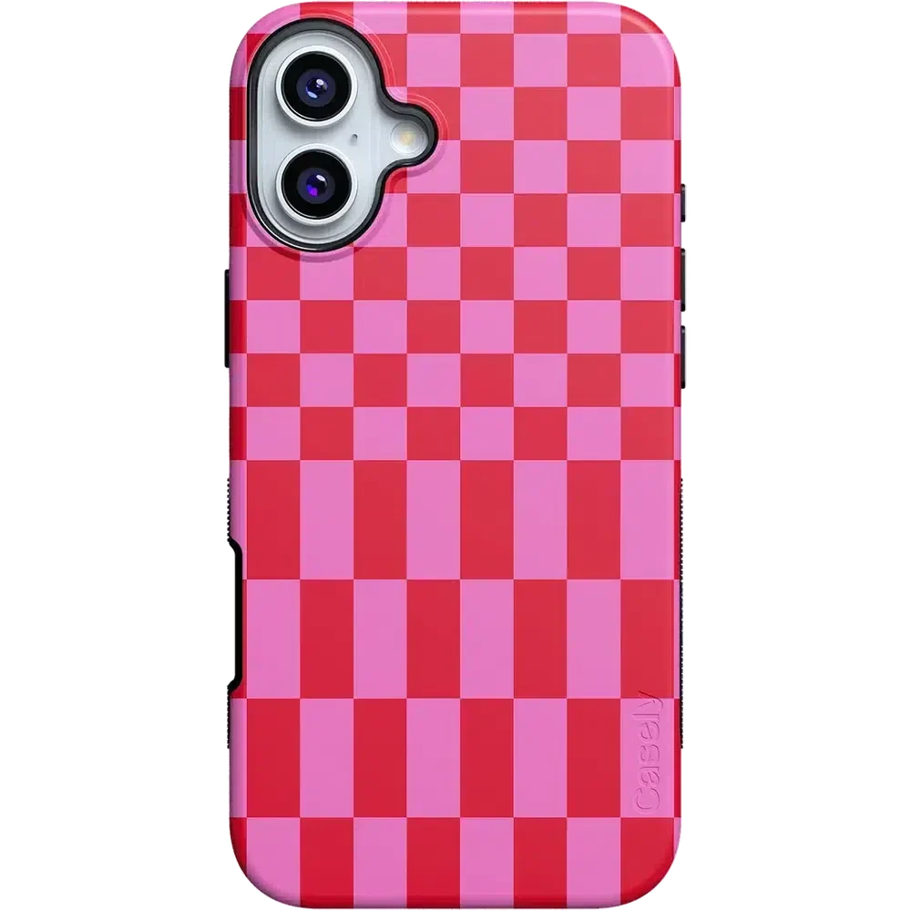 Vibe Check | Pink Checkerboard Case