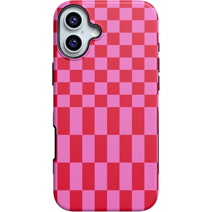 Vibe Check | Pink Checkerboard Case