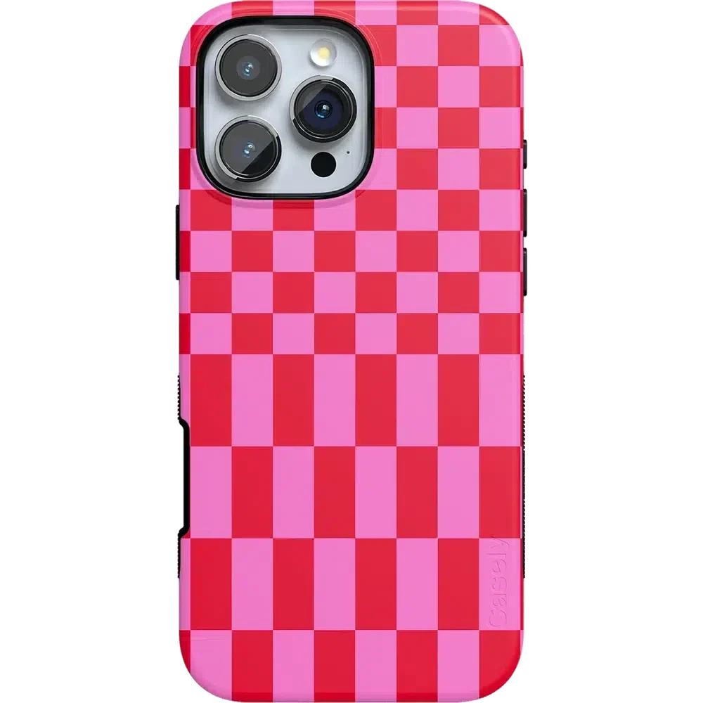 Vibe Check | Pink Checkerboard Case