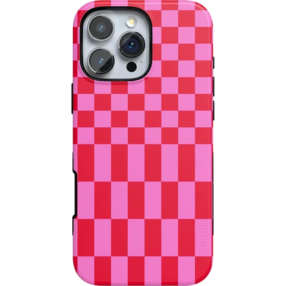 Vibe Check | Pink Checkerboard Case