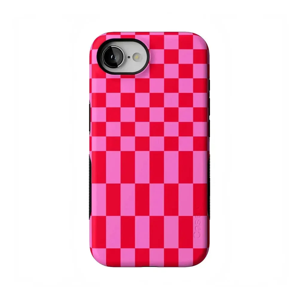 Vibe Check | Pink Checkerboard Case