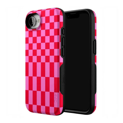 Vibe Check | Pink Checkerboard Case