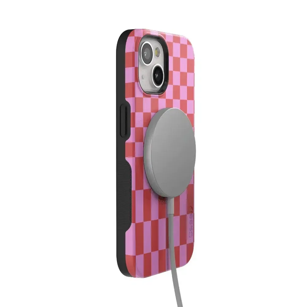 Vibe Check | Pink Checkerboard Case