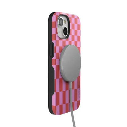 Vibe Check | Pink Checkerboard Case