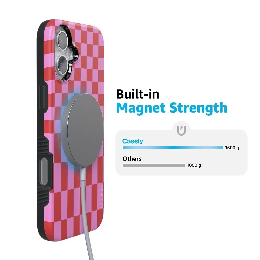 Vibe Check | Pink Checkerboard Case