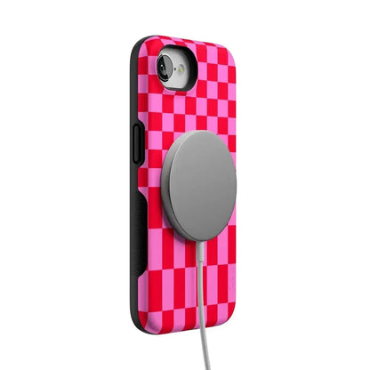 Vibe Check | Pink Checkerboard Case