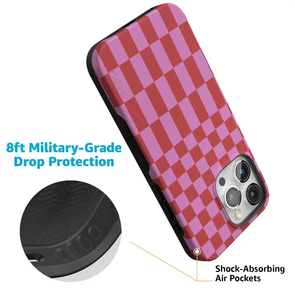 Vibe Check | Pink Checkerboard Case