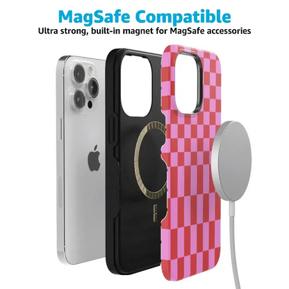 Vibe Check | Pink Checkerboard Case