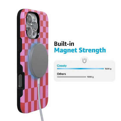 Vibe Check | Pink Checkerboard Case