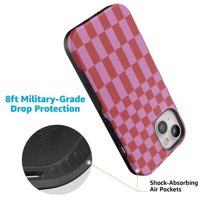 Vibe Check | Pink Checkerboard Case