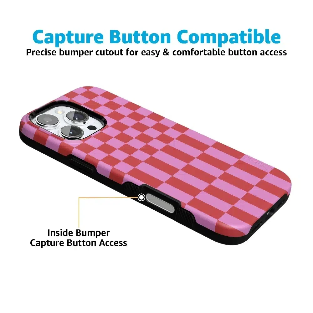 Vibe Check | Pink Checkerboard Case