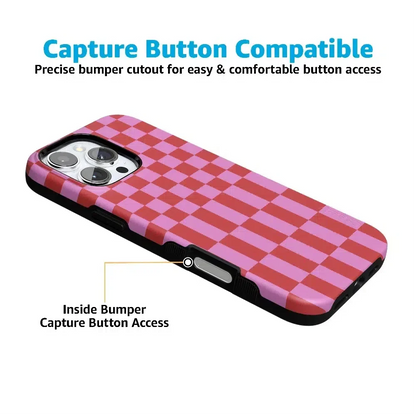 Vibe Check | Pink Checkerboard Case