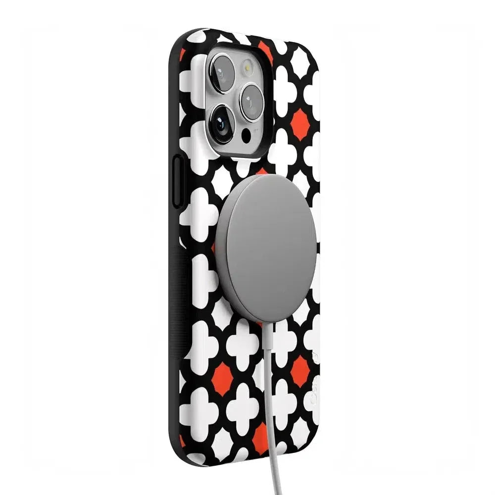Red Lattice Tile | High Contrast Design Case