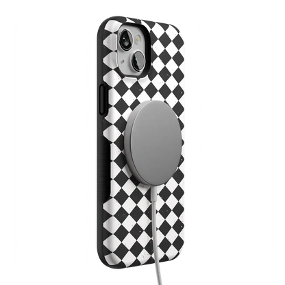 Salem's Hex | Black & White Checkered Case